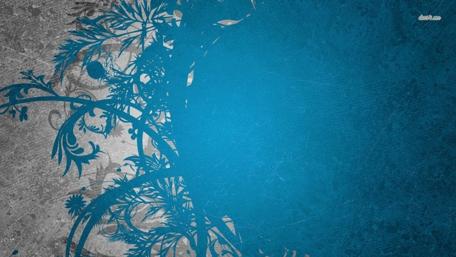 Vibrant Blue Floral Abstract Design wallpaper