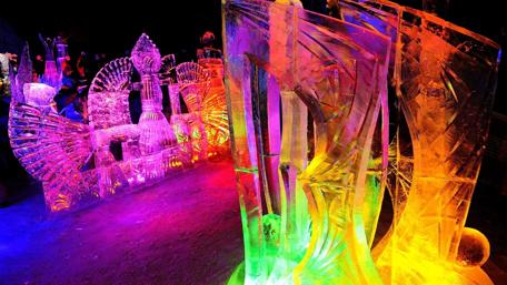 Colorful Ice Sculpture Wonder wallpaper