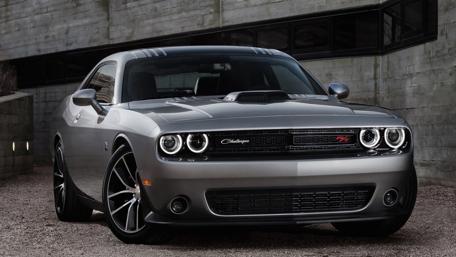 Sleek Muscle Car in Urban Setting wallpaper