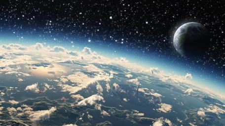 Cosmic Wonders Above Earth Surface wallpaper