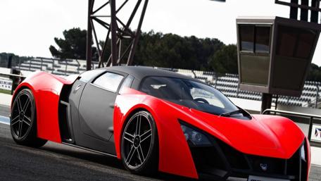 Futuristic Red Dream Car Design wallpaper