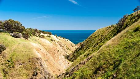 Vibrant Coastal Hills in HD Viewpoint wallpaper