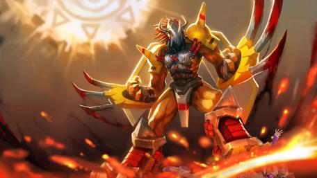 Majestic Digimon Warrior in Action wallpaper