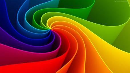 Vibrant Spiral of Colorful Waves wallpaper