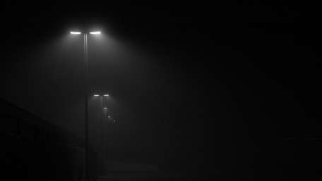 Mysterious Night Under the Streetlights wallpaper