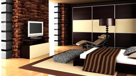 Elegant Modern Bedroom Design with Rich Textures and Colors wallpaper