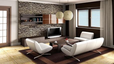 Modern Living Room Design with Elegant Touches wallpaper