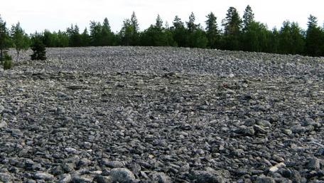 Rocky Terrain Amidst Lush Greenery wallpaper