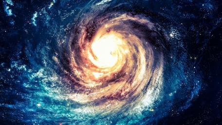 Galactic Whirlpool of Light and Color wallpaper
