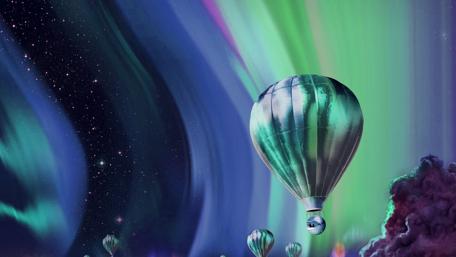 Whimsical Journeys Through Celestial Skies wallpaper