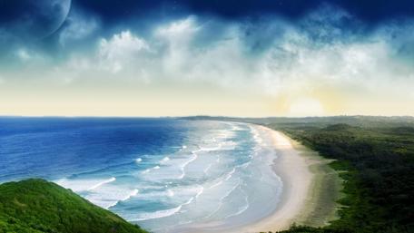 Serene Coastal Paradise Awaits You wallpaper