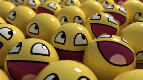 Happy Yellow Smiley Faces Everywhere wallpaper