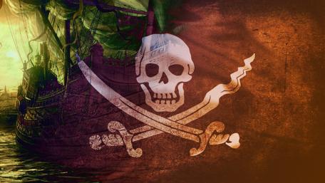 Pirate Ghost Ship Under the Mystic Sunset wallpaper