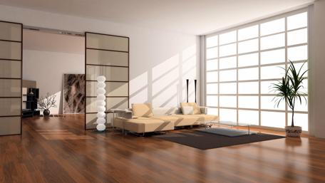 Modern Serenity in a Stylish Living Space wallpaper