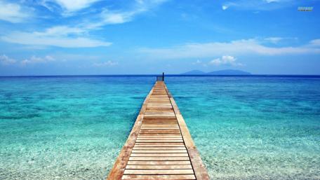 Tranquil Waters of the Beach wallpaper