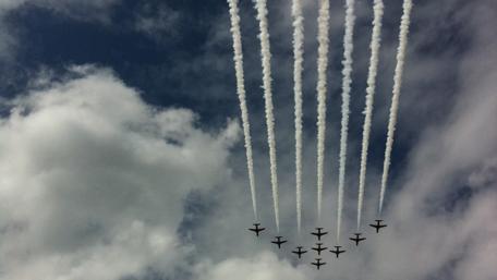 Aerobatic Precision in the Sky wallpaper