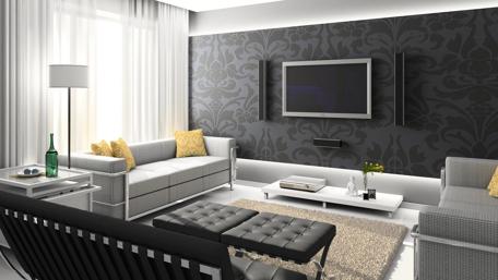 Modern Elegance in Living Space Design wallpaper