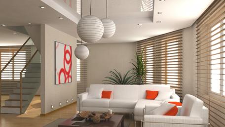 Modern Living Room with Stylish Decor and Natural Light wallpaper