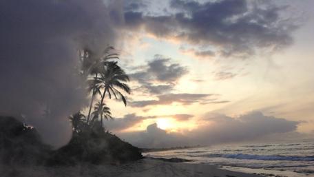Serene Hawaiian Beach at Sunset wallpaper