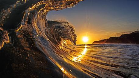 Wind wave in the suset wallpaper