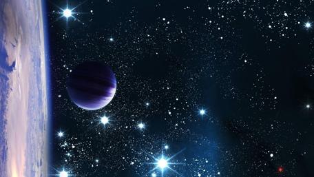 Cosmic View of a Distant Planetary Realm wallpaper