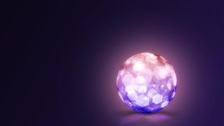 Radiant Hexagonal Sphere in Abstract Style wallpaper