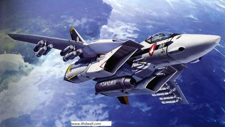 Futuristic Military Jet in Flight wallpaper