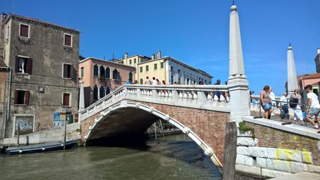 Venice canal with bridge - Italy wallpaper
