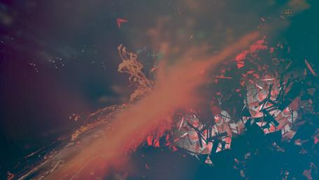 Fiery Destruction in Abstract Form wallpaper