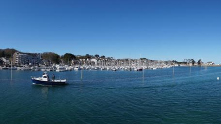 Serene Coastal Harbor Scene wallpaper