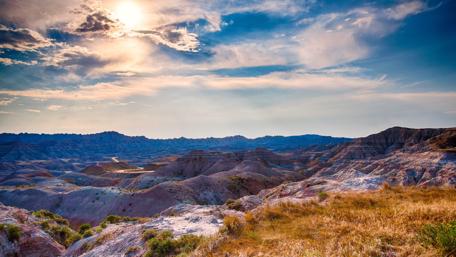 Breathtaking Badlands Sunset Viewpoint wallpaper