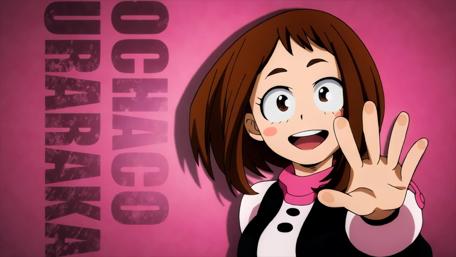 My Hero Academia Ochaco Cheerful Wallpaper wallpaper
