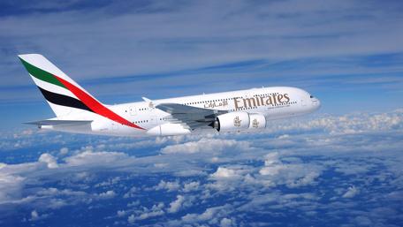Soaring Elegance of Emirates Airlines Aircraft wallpaper