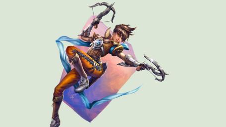 Dynamic Anime Warrior Leap wallpaper