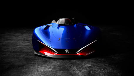 Futuristic Blue Race Car Design wallpaper