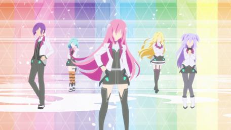 Colorful Anime Characters in Uniforms wallpaper