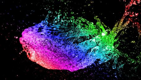 Vibrant Splash of Colorful Water Art wallpaper