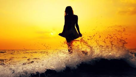 Embracing Freedom at Sunset wallpaper