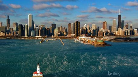 Luminous Cityscape Meets Serene Waterways wallpaper