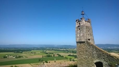 Charming French Countryside Under a Clear Blue Sky wallpaper