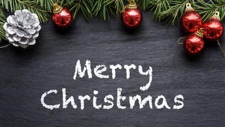 Festive Christmas Greeting on Slate wallpaper