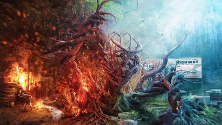 Enchanted Forest Meets Urban Expansion wallpaper