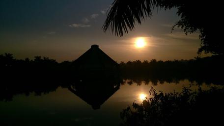 Sunrise Serenity Over a Tranquil Lake wallpaper