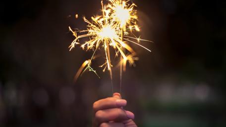 Sparkler Magic for New Year Celebrations wallpaper