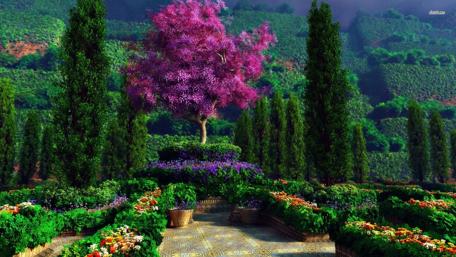 Vibrant Floral Paradise Awaits You wallpaper