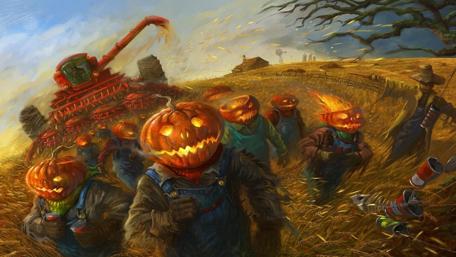 Harvest Festival of the Haunted Pumpkins wallpaper