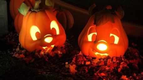 Cheerful Pumpkin Friends for Fall Celebration wallpaper