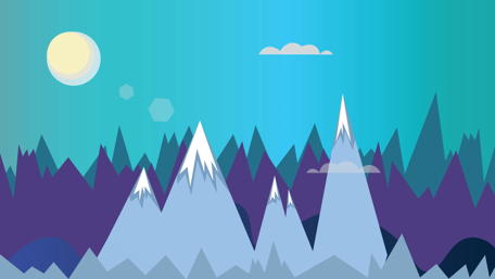 Serene Blue Abstract Mountain Landscape Wallpaper wallpaper