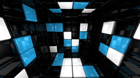 Dynamic Cube Patterns in 3D Space wallpaper