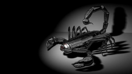 Mechanical Scorpion in Shadows of Fantasy World wallpaper